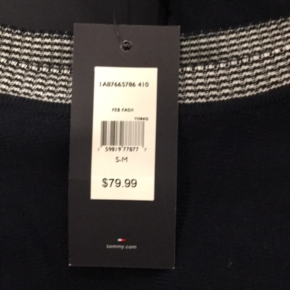 Tommy Hilfigure Sweater/Poncho in Navy & White - Picture 6 of 6